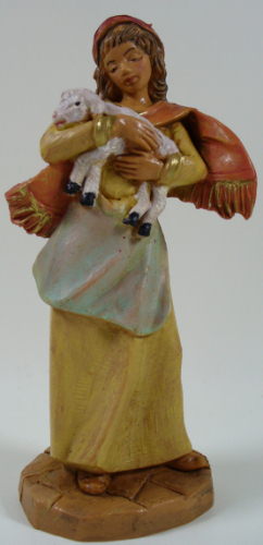 Fontanini 095 997 - Frau mit Lamm zu 9,5cm tipo legno