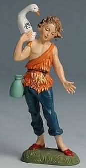 Fontanini 100 107 - Junge mit Gans zu 10cm coloriert