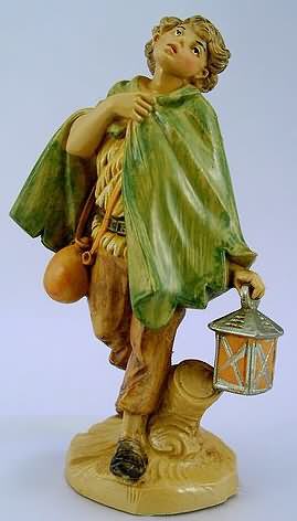 Fontanini 120 144 - Junge mit Laterne zu 12cm tipo legno