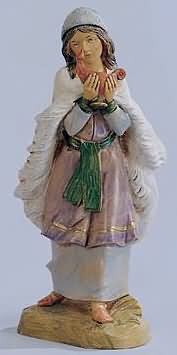  Fontanini 120 298 - Frau mit Lampe zu 12cm tipo legno