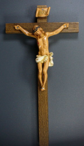 Fontanini 120 N.4/B - Jesus am Kreuz zu 12cm tipo legno