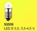 53509x - LED Schraubbirnen für Fassung E5,5, versch. Farben