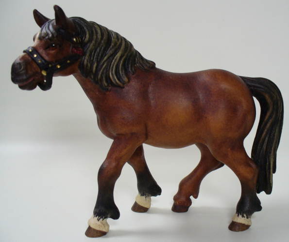   6058 - Pferd Fuchs, passend zu 11cm Figuren, lasiert