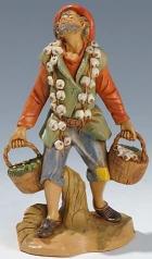 Fontanini 190 358 - Mann mit Knoblauch zu 19cm tipo legno