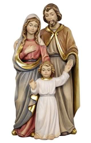 Hl. Familie mit Jesus als Knaben, 11,5cm hoch, coloriert
