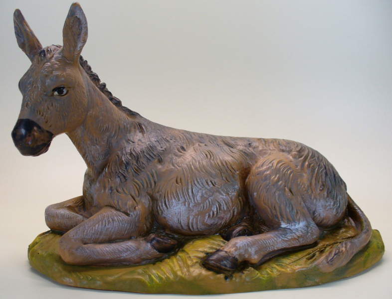 Fontanini 190 306 - Esel liegend  zu 19cm tipo legno